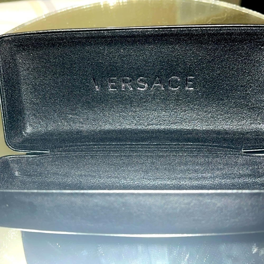 Versace Women’s Black Sunglasses Case, Black Velvet Interior - Picture 3 of 9